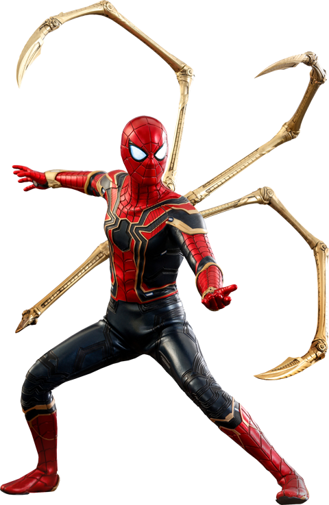 Iron Spider Sixth Scale Figure By Hot Toys - Spider Man Infinity War (480x737), Png Download