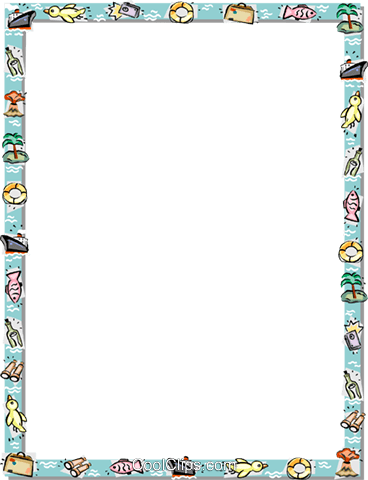 Vacation Themed Frame Royalty Free Vector Clip Art - Clip Art (368x480), Png Download
