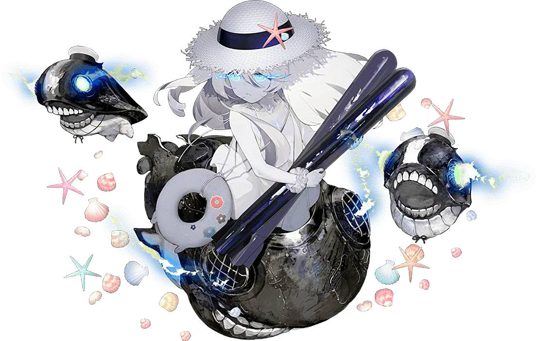 New Submarine Princess Vacation Mode Flagship Full - Submarine Princess Kancolle (1108x703), Png Download