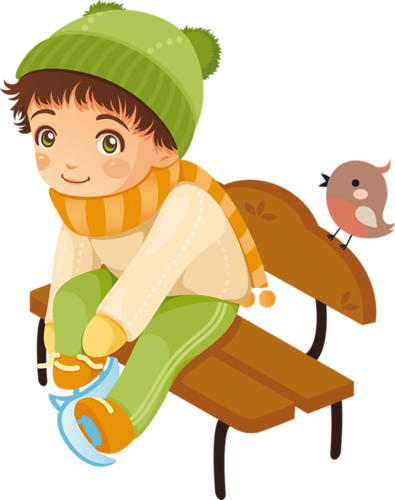 Cartoon Images, Winter Clipart, Views Album, Peter - Winter Kids Png Cartoon (395x500), Png Download