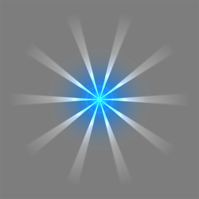 Los Rayos De Dios Blanco Y Azul God Rays Png (640x640), Png Download