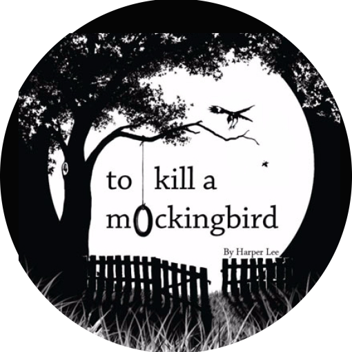 Mockingbird Transparent To Kill A Picture Free Download - Kill A Mockingbird Book Black And White (510x510), Png Download