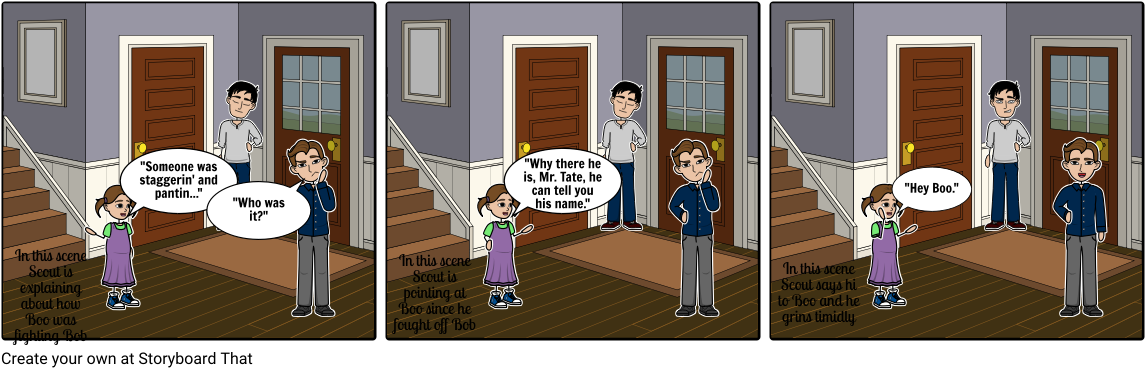 Chapter 29 To Kill A Mockingbird - Chapter 29 To Kill A Mockingbird Storyboard (1164x385), Png Download