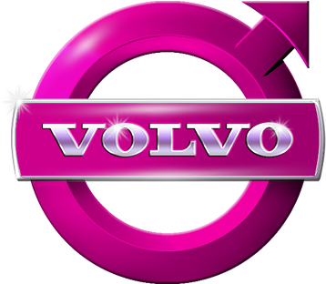 Volvo Logo Png - Volvo Logo Pink (444x311), Png Download