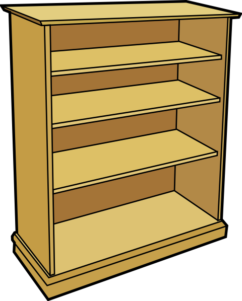 Closet - Bookshelf Clipart (480x598), Png Download