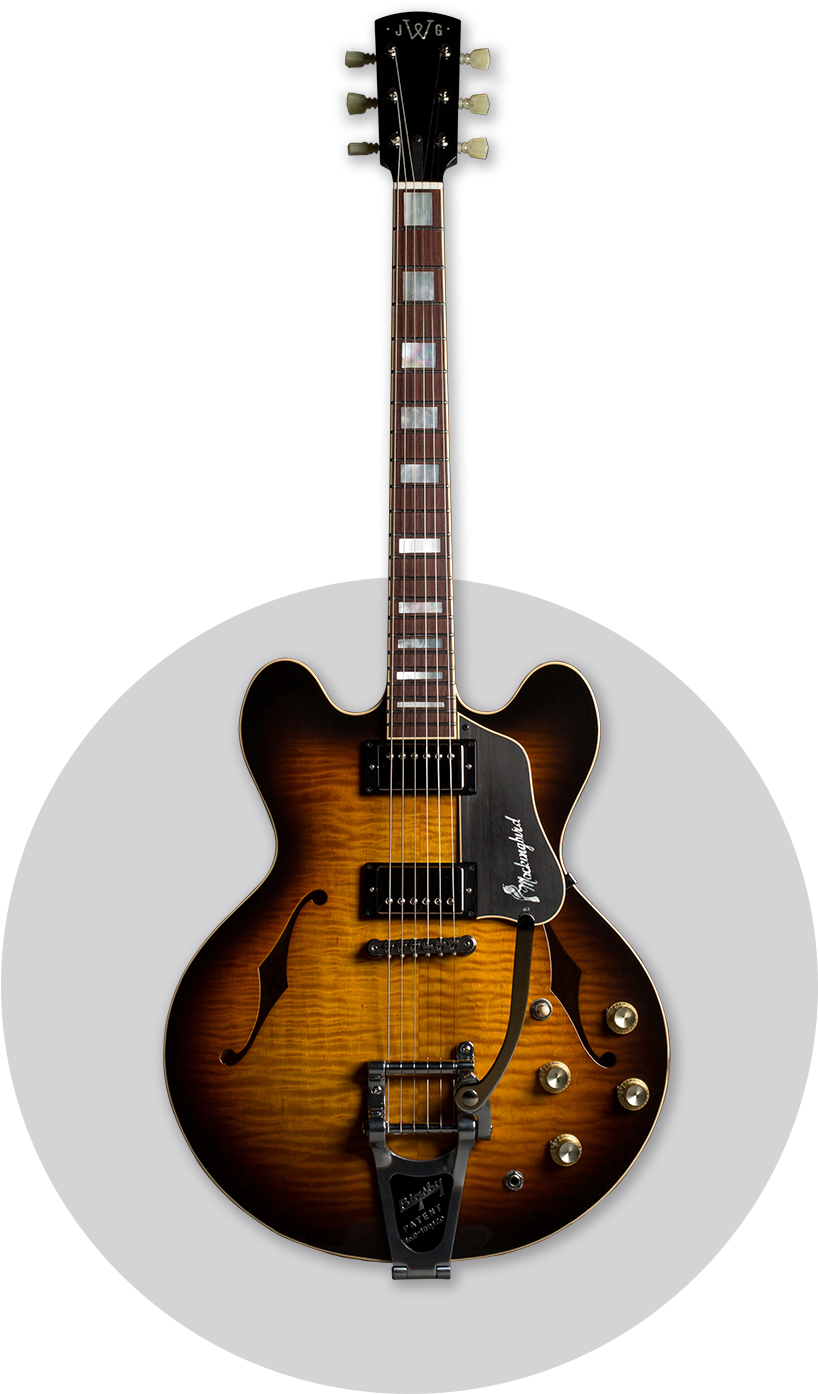 Mockingbird Web Button 2 - Gibson Es 335 Studio 1987 (852x1500), Png Download