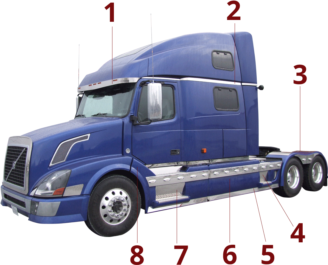 Volvo Png Download Image - Trailer Truck (1167x993), Png Download