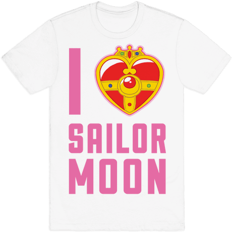I Heart Sailor Moon Mens T-shirt - Eat Pasta Run Fasta Shirt (484x484), Png Download