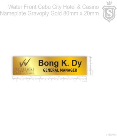 Waterfront Cebu City Hotel & Casino Nameplate Gravoply - Cebu (480x480), Png Download