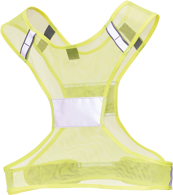 Streak Vest -yellow - Nathan Sports Streak Reflective Vest Hi-viz Yellow (768x708), Png Download