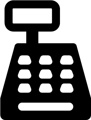 Cash Register Vector - Cash Register White Icon (400x400), Png Download