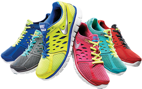 Famous Footwear Nike Sneakers - Footwear Image Png (500x337), Png Download