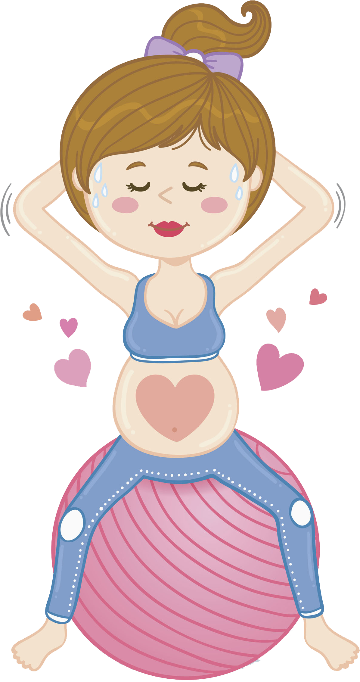 Pregnancy Cartoon Drawing Woman U5b55u5987 - Animado Mujer Embarazada Dibujo (1462x2390), Png Download
