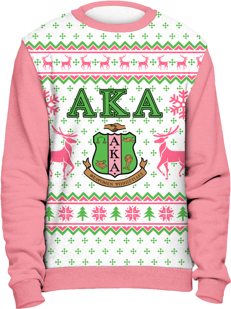 Alpha Kappa Alpha Ugly Christmas Sweater - Alpha Kappa Alpha Shield (1024x1024), Png Download