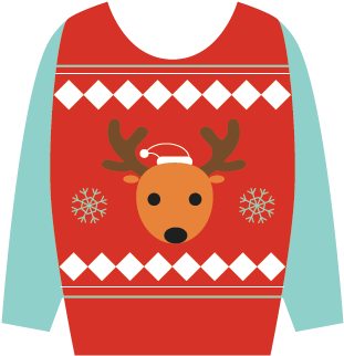 Ugly Christmas Sweaters Sticker Pack Messages Sticker-3 - Christmas Jumper (408x408), Png Download