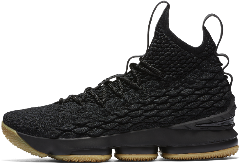 Nike Lebron 15 Basketball Shoe Size - Lebron 15 Black Gum (1000x1000), Png Download