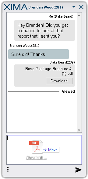 Transferring A File With The Chat Tool - Usability (366x663), Png Download