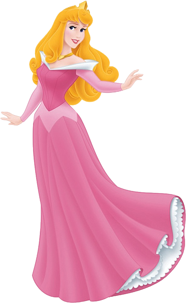 Princess Aurora - Sleeping Beauty In Pink Dress (632x986), Png Download