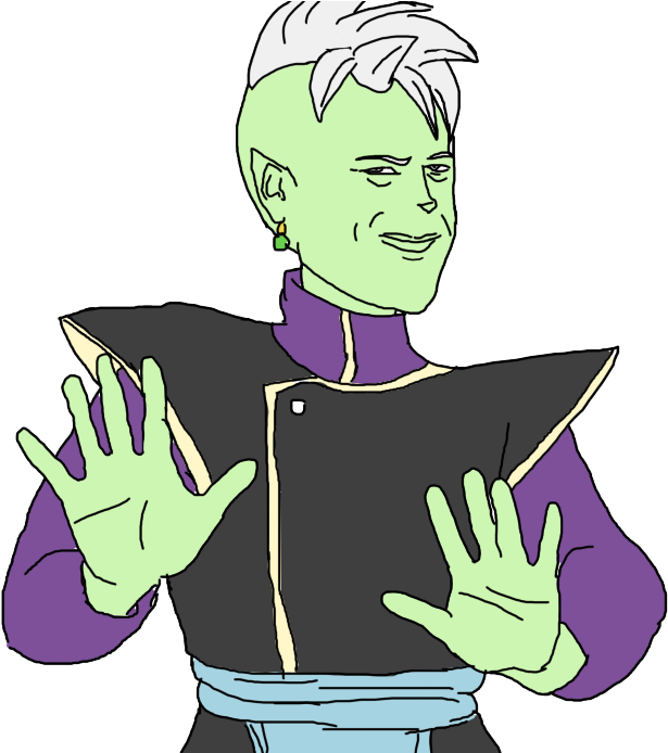 Goku Gohan Trunks Vegeta Goten Kaiō Green Facial Expression - Zamasu Dragon Ball Meme (693x693), Png Download