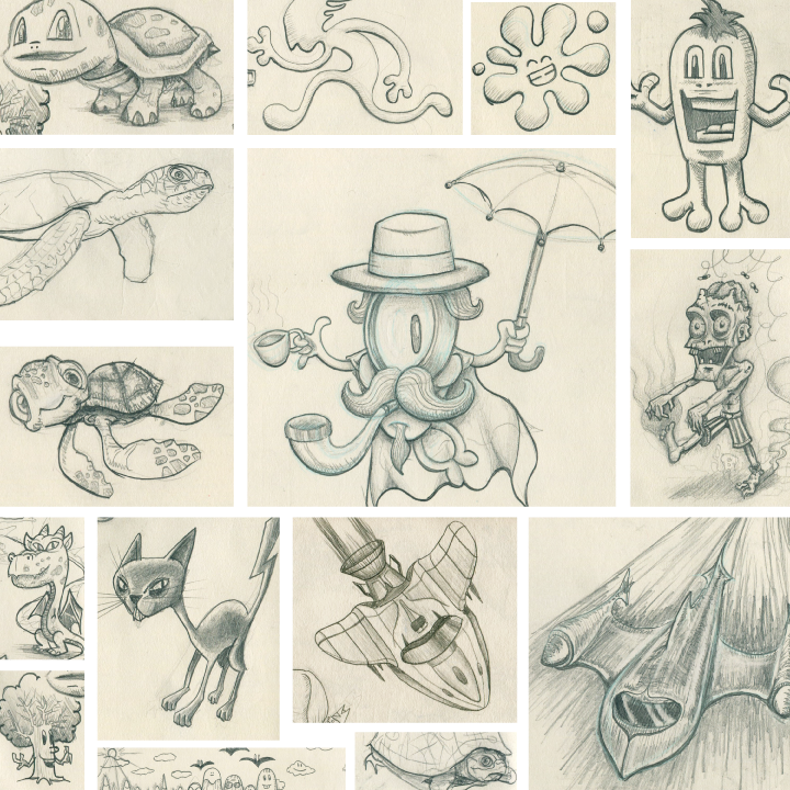 Recopilación De Bocetos A Lápiz De Mi Moleskine - Drawing Compilation (720x720), Png Download