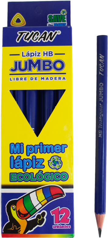 Lápiz Hb Triangular Libre De Madera Jumbo Unidad - Pencil (900x900), Png Download