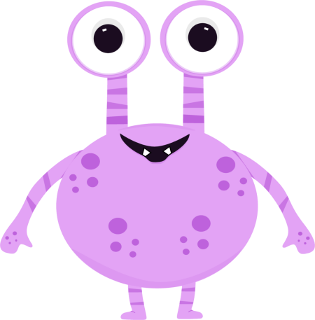 Svg Freeuse Dojo Clipart Purple Monster - Monster Clip Art Png (450x457), Png Download