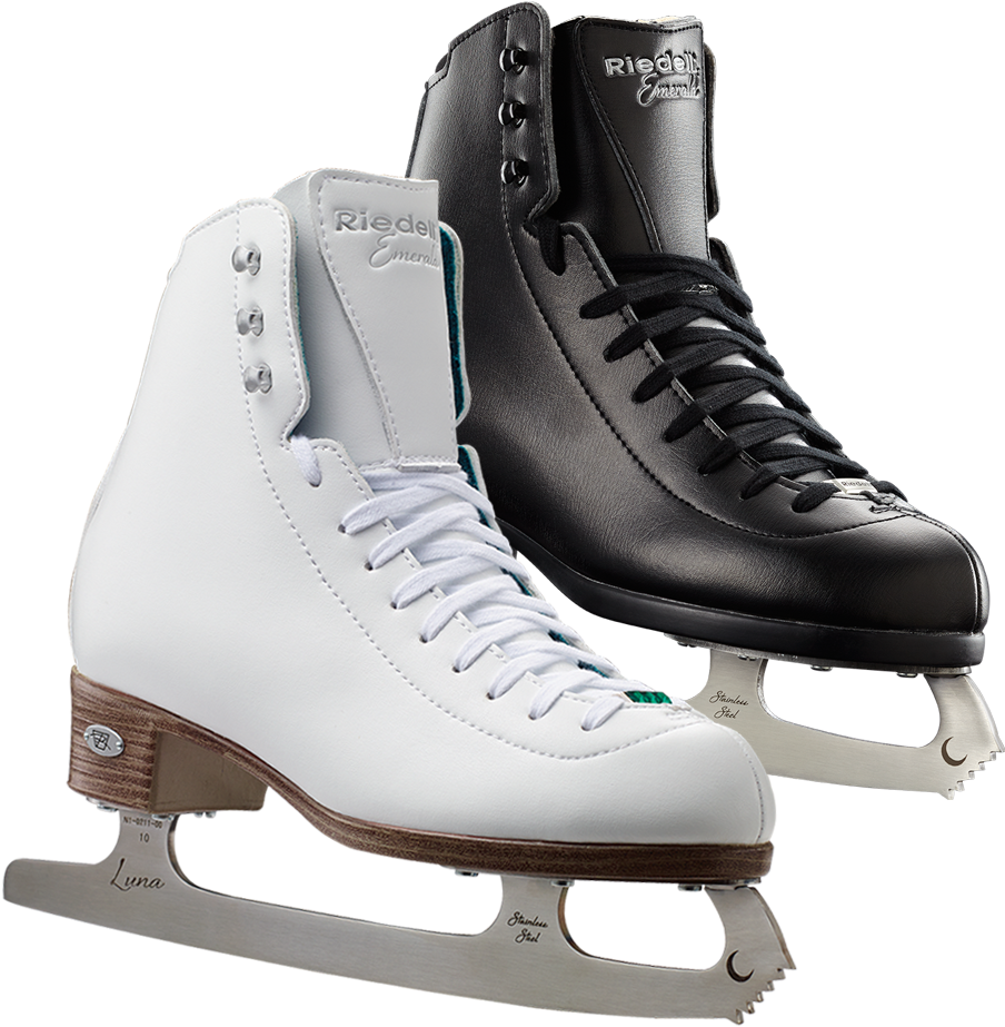 Riedell Model 19 Emerald Ice Figure Skate Set With - Riedell Emerald Ice Skates (1000x1000), Png Download