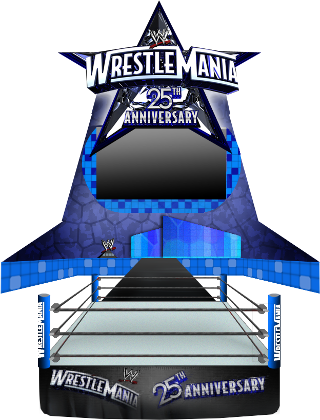 Wwe Stage Png Jpg Transparent Download - Wwe Wrestlemania Stage Png (623x883), Png Download