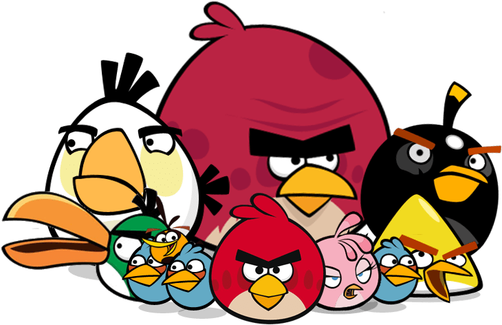 Angry Birds Group - Angry Birds Game Characters (754x510), Png Download