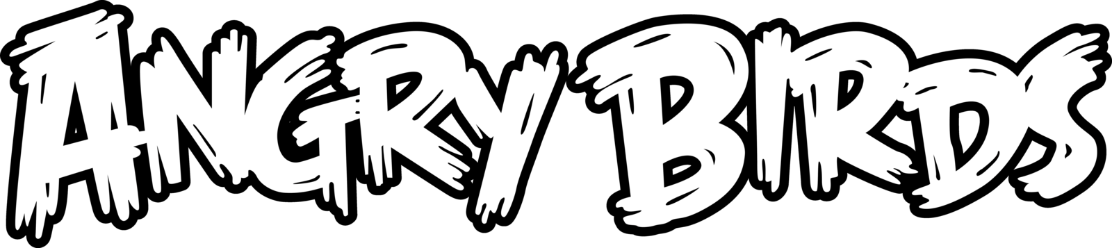 Angry Birds Logos - Angry Birds Logo Png (1600x357), Png Download