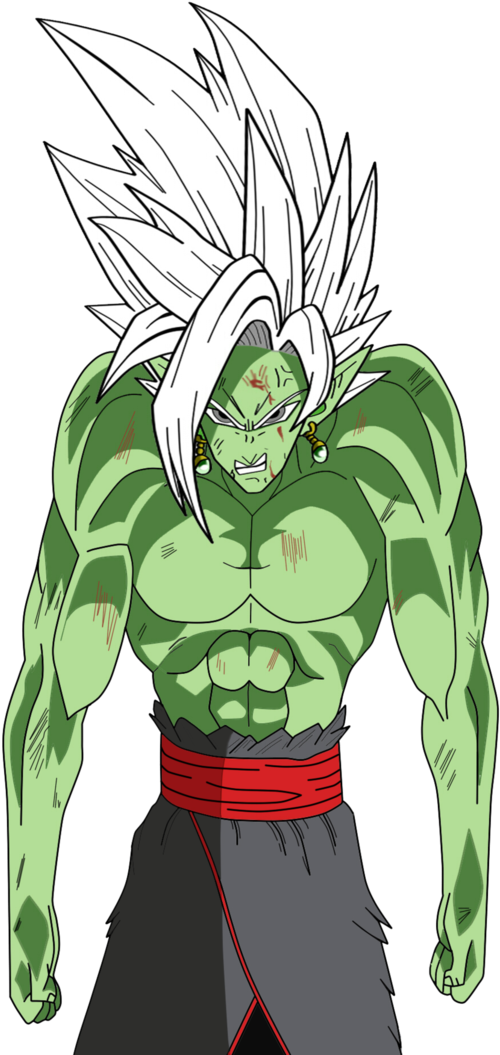 Zamasu Merged Torn Clothes By Blade By Thebladeomega - Drawings Of Goku Black (617x1295), Png Download