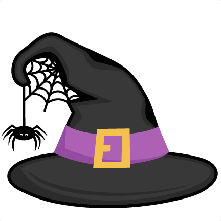 Witch Hat Svg Scrapbook Cut File Cute Clipart Files - Halloween Witch Hat Clipart (432x432), Png Download