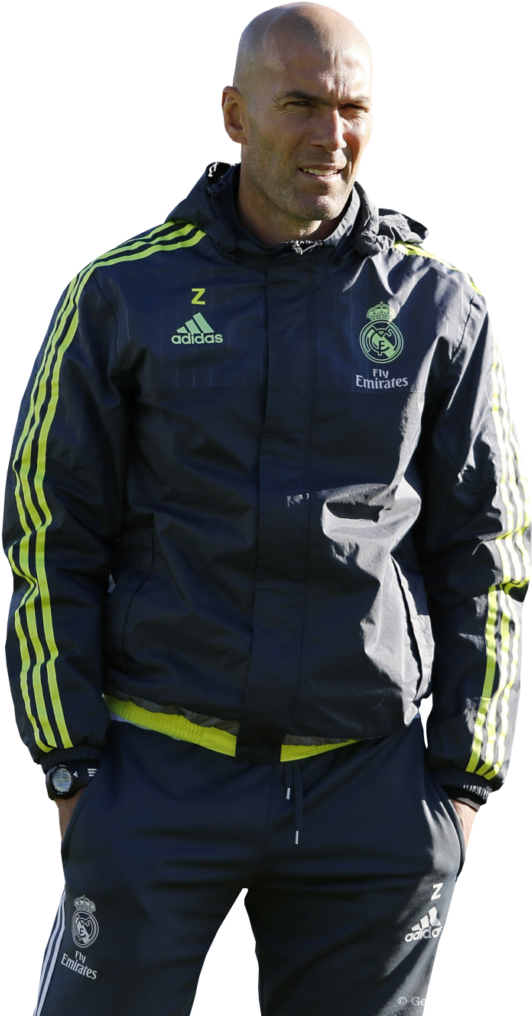 Zinedine Zidane Entrenador - Real Madrid Training Jacket 2016 (575x1024), Png Download