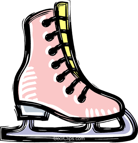Figure Skates - Simple Ice Skates Clipart (462x480), Png Download