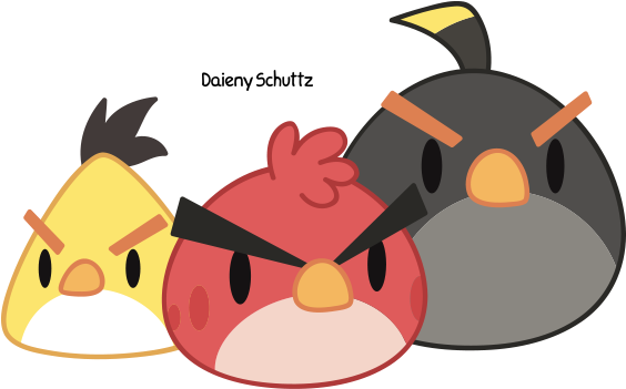 Angry Birds Art Kawaii - Angry Birds Kawaii (600x400), Png Download