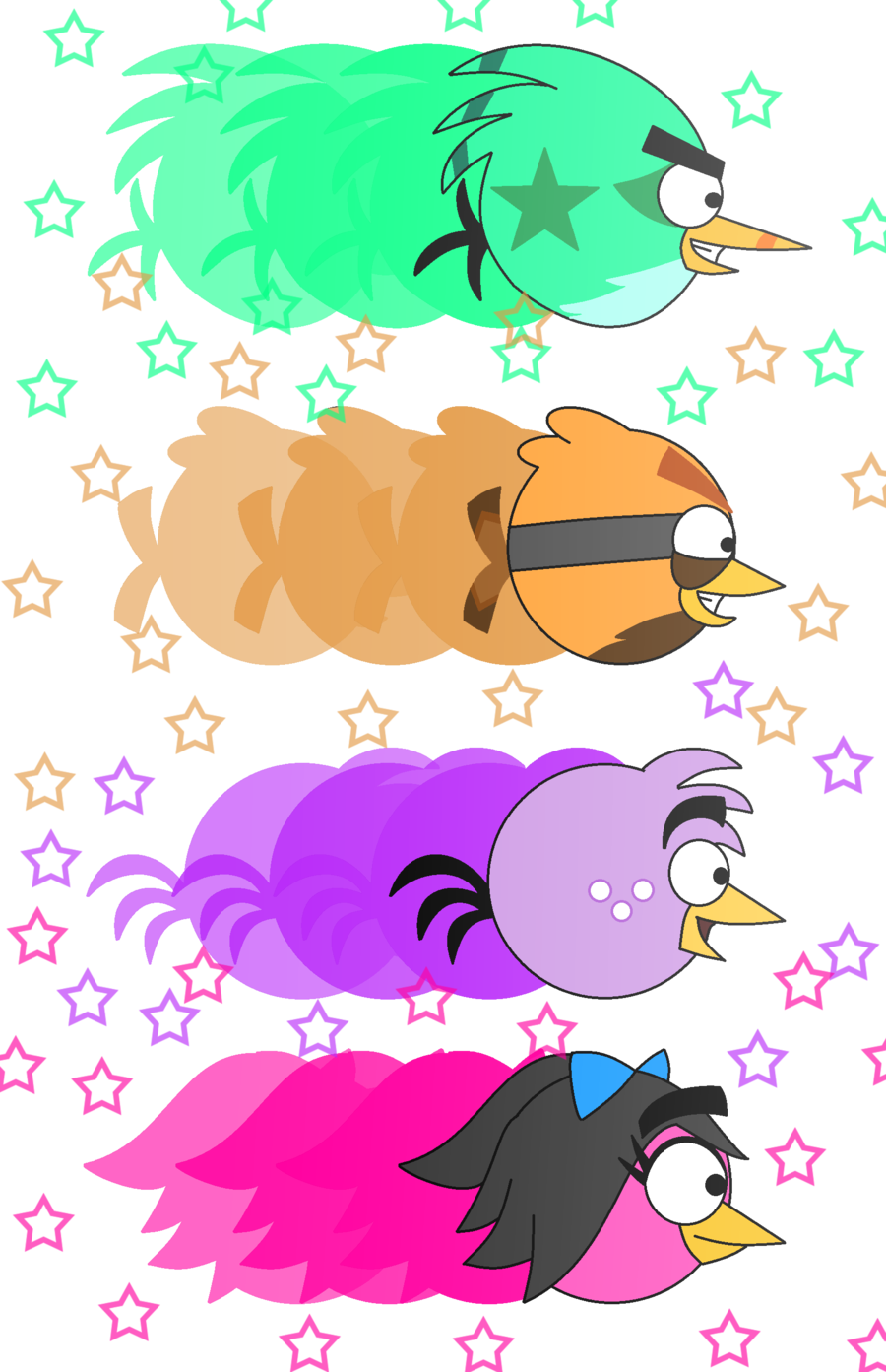 Rainbows By Nsponge200 - Deviantart Angry Birds Nsponge200 (900x1393), Png Download