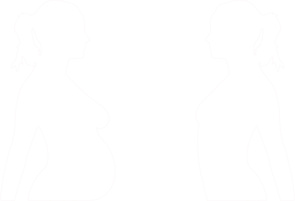 Pregnant Woman White Silhouette (600x410), Png Download