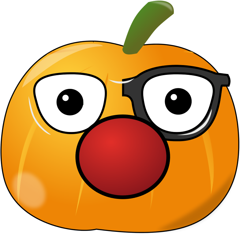Clowny Pumpkin - Funny Pumpkin Clipart (800x791), Png Download