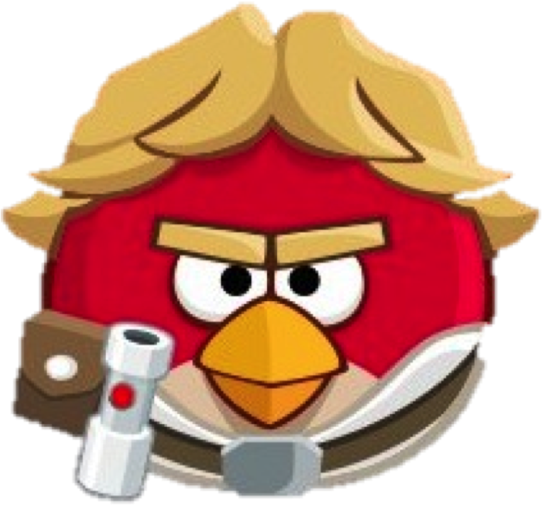 A Red Star Wars Blast Png - Luke Skywalker Angry Birds (1350x743), Png Download