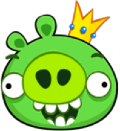 Angry Birds Pig Png - Angry Birds King Pig (396x434), Png Download