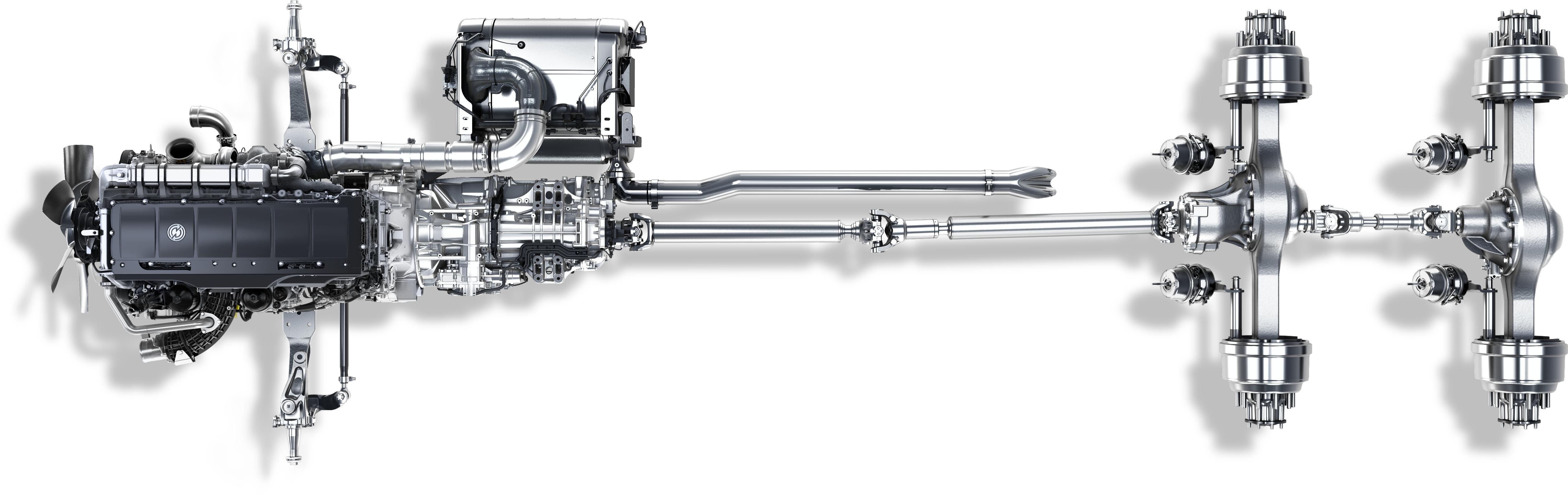 Powertrain - Heavy Duty Truck Drive Train (6000x4000), Png Download