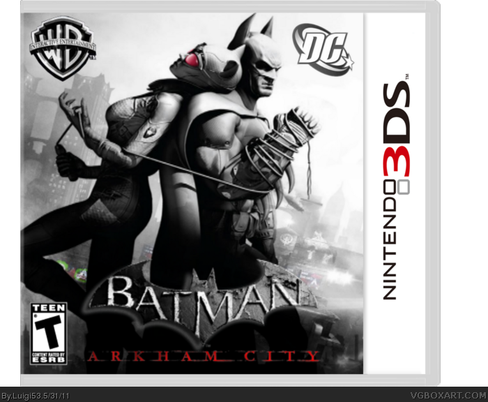 Arkham City Box Art Cover - Batman Arkham City Nintendo 3ds (700x576), Png Download
