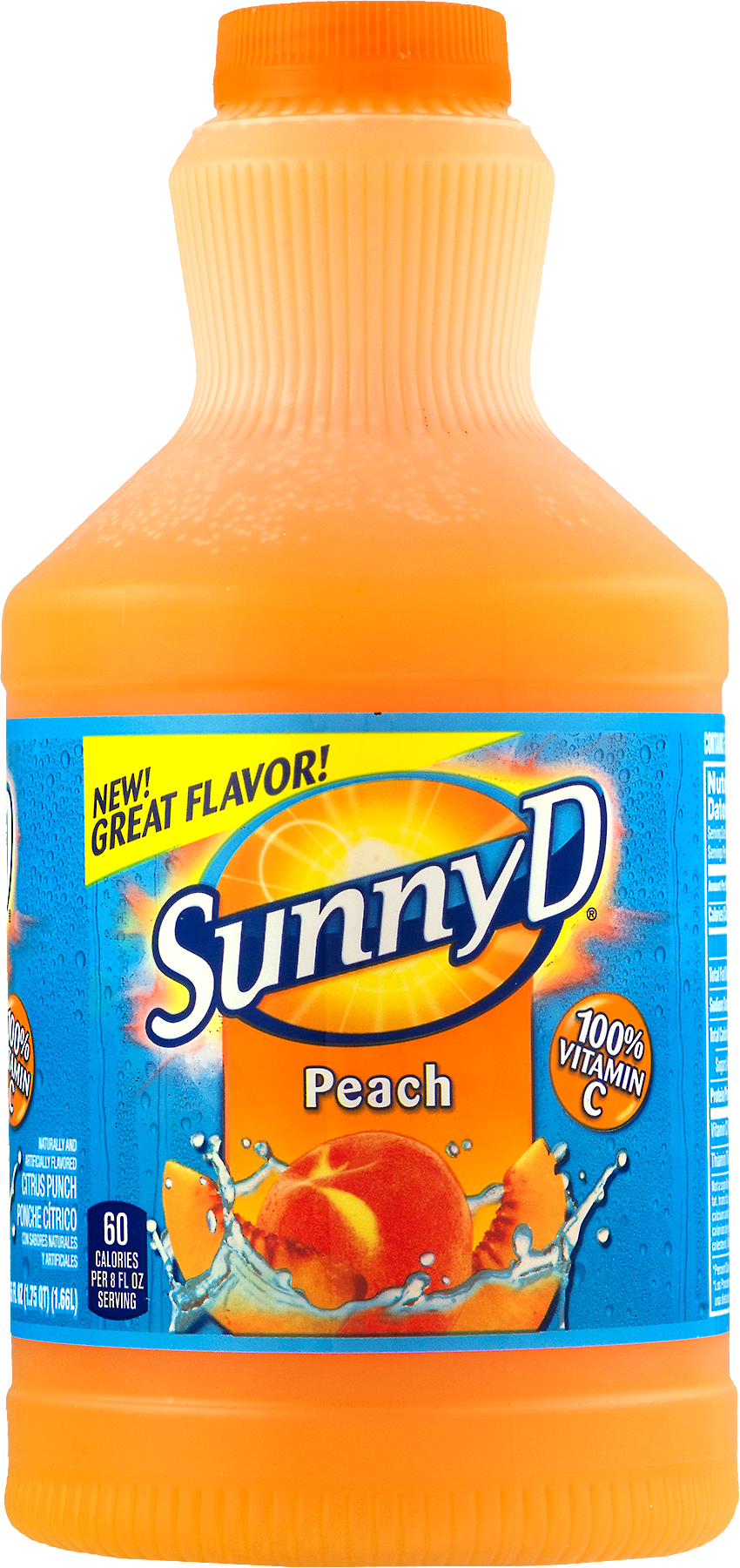 Sunny D Logo Transparent - Sunny D Flavored Citrus Punch, Orange - 40 Fl Oz Bottle (850x1800), Png Download
