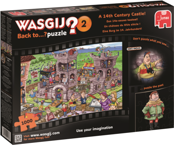 Wasgij Back To 2, A 14th Century Castle Cat & Mouse - Jumbo Wasgij Minis Puzzle (600x600), Png Download