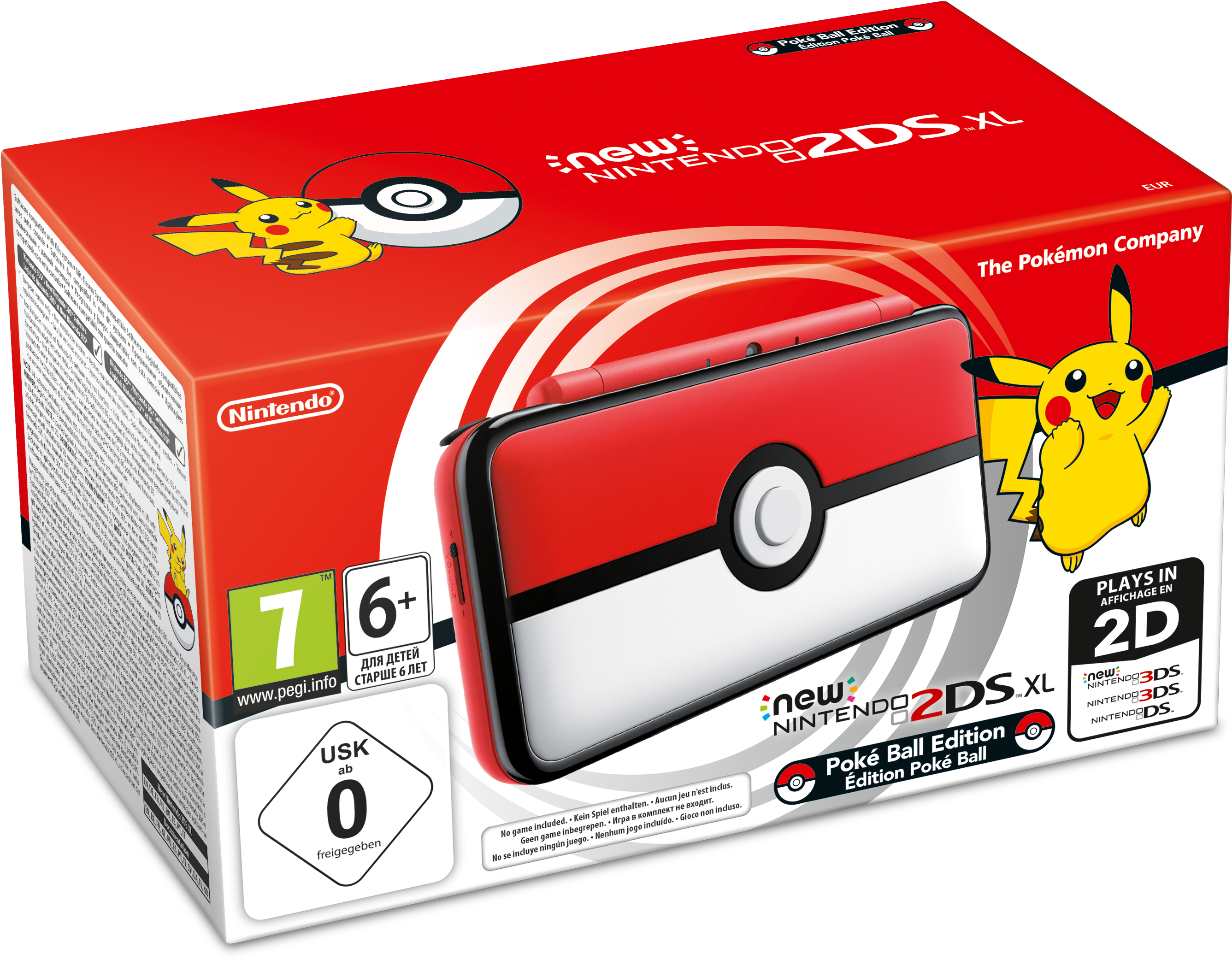 Enlarge Picture - New Nintendo 2ds Pokeball (3445x2480), Png Download
