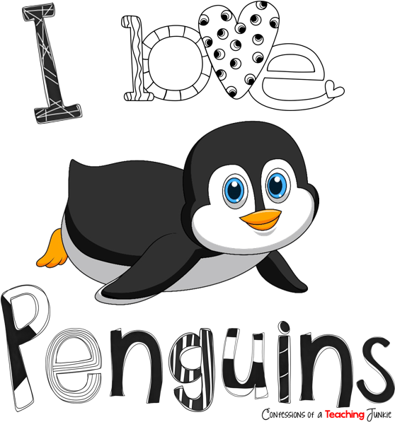 Penguins On Parade - Cartoon Penguin With Big Eyes (561x606), Png Download