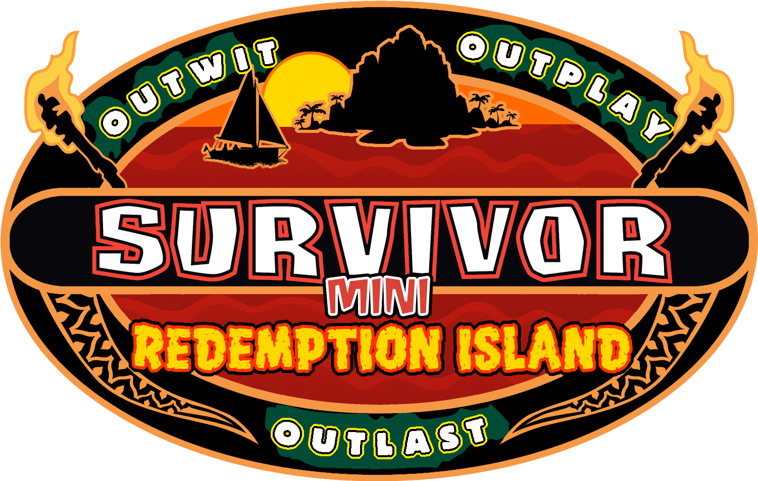Mini Redemption Island Logo - Survivor: Cambodia (1500x960), Png Download