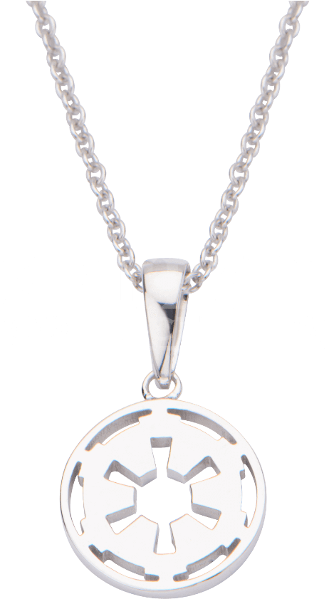 Womens Sterling Silver Galactic Empire Necklace - Golden Necklace Hip Hop (850x850), Png Download