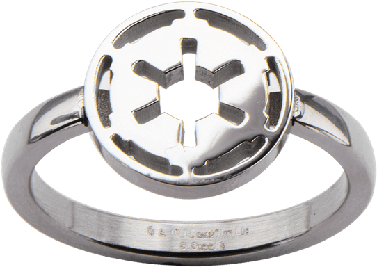 Galactic Empire Cut Out Petite Ring - Star Wars Stainless Galactic Empire Symbol Cutout Ring (555x555), Png Download