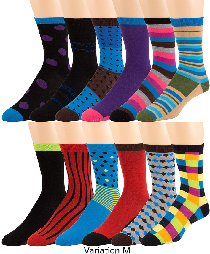 Zeke Men's Assorted Bright & Bold Socks - Sock (864x864), Png Download